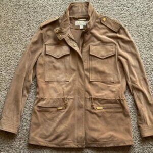 *Luxury* Michael Michael Kors Women’s Tan Light Brown Suede Jacket Coat M